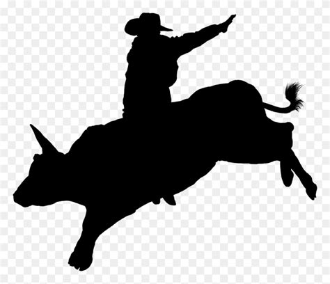 Bullrider Silueta Vaquero Silueta Png Impresionante Libre