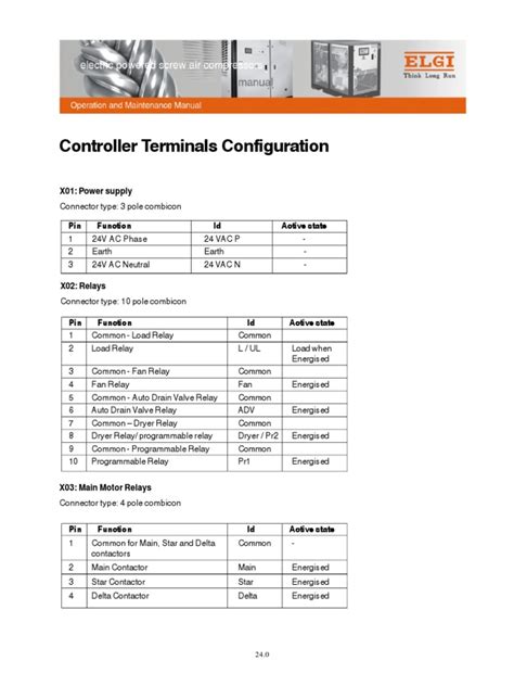 Manual Elgi Compresor A Tornilllo | PDF | Direct Current | Relay