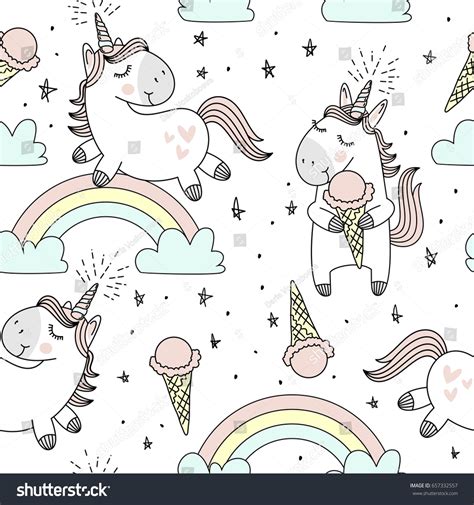 45592 Magic Unicorn Pattern 图片、库存照片和矢量图 Shutterstock