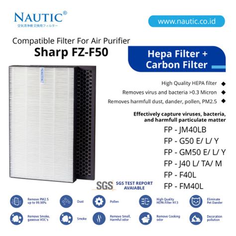 Jual Hepa Filter For Sharp Air Purifier Fp J Fp Gm Y Fp G Y Fz