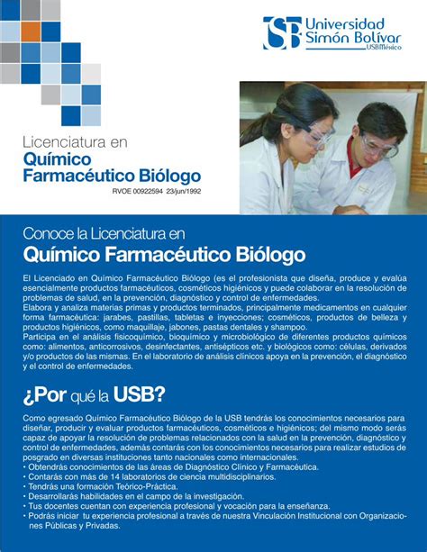 PDF Conoce la Licenciatura en Químico Farmacéutico Biólogo PDF