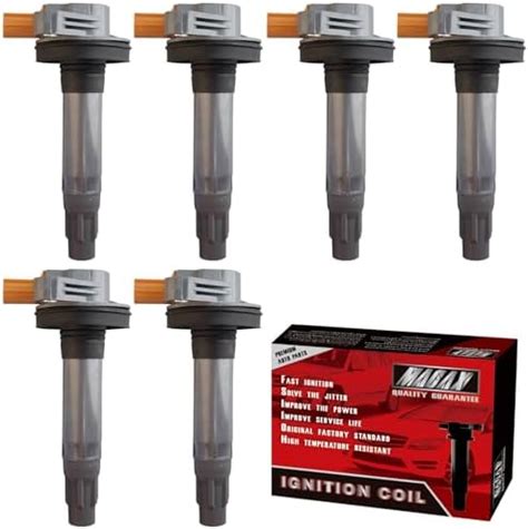 MAS Set Of 6 Ignition Coil Pack 6Pcs Platinum Spark Plug SP411