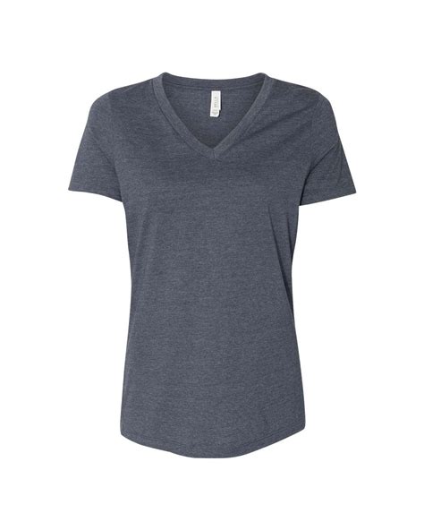 Bella Canvas Cvc Women S Relaxed Heather Cvc V Neck Tee