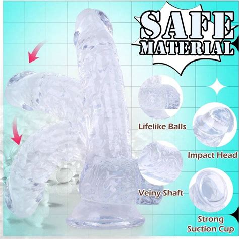 Realistico Dildo In Gel Con Imbracatura Strapon Finto Pene Trasparente