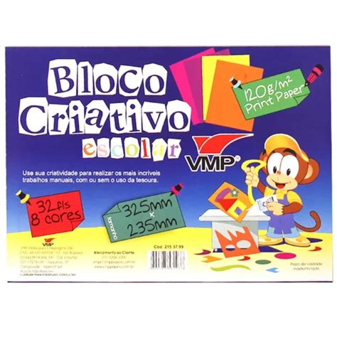 Bloco Criativo Max 8 Cores Colorset 80g M2 C 32 Folhas Faber Castell