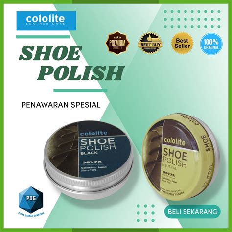 Jual Cololite Shoe Polish Semir Sepatu Kulit Pria Wanita Warna Hitam