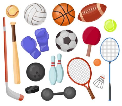 Sport Balls Set Round Equipment Royalty Free Vector Image