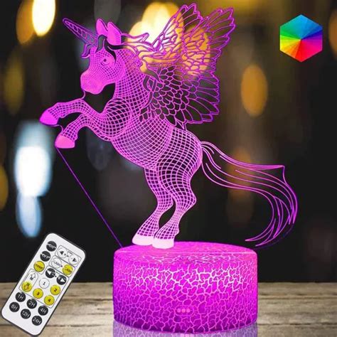 L Mparas De Noche De Unicornio Para Ni As Colores Lng Cuotas Sin