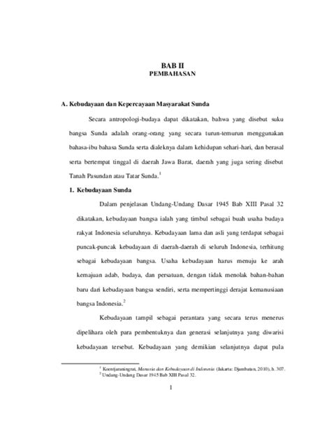 Pdf Kearifan Lokal Budaya Sunda