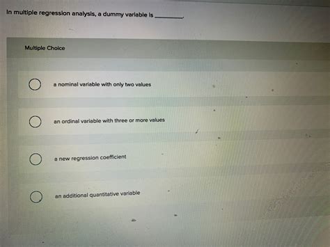 Answered In Multiple Regression Analysis A… Bartleby