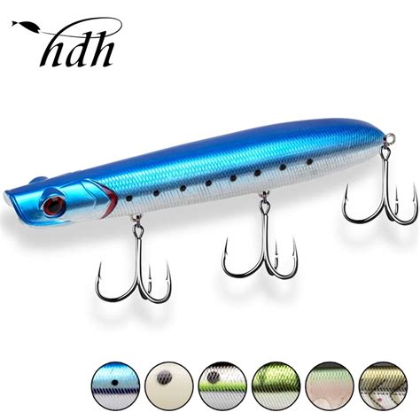 Top Water Pencil Popper Fishing Lure Mm G Loud Sound Floating Hard