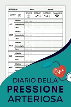 Diario Della Pressione Arteriosa Libretto Per Registrare