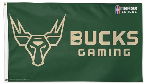 Milwaukee Bucks Gaming Flag 3x5 Flag Nba2k League Nba Heartlandflags