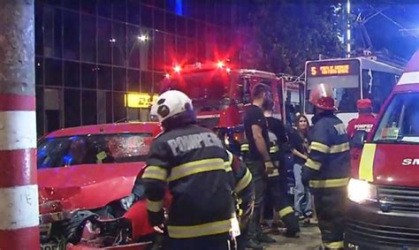 B365 Accident în București pe linia 5 de tramvai Un șofer a vrut să