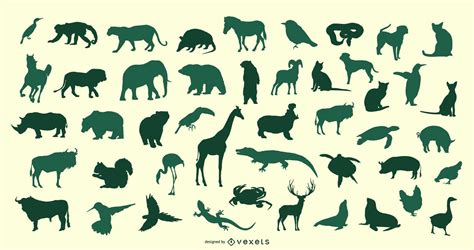 Animal Silhouette Vector Set Vector Download