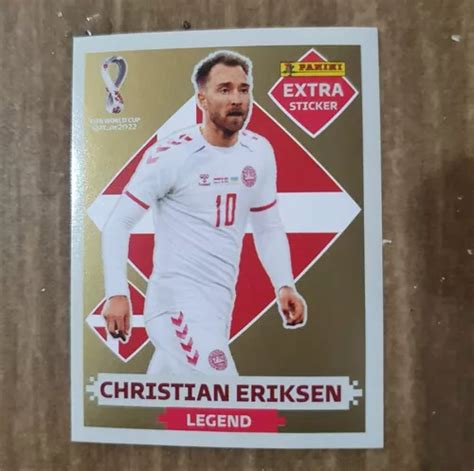 Figurinha Extra Sticker Christian Eriksen Legend Gold Qatar Mebuscar