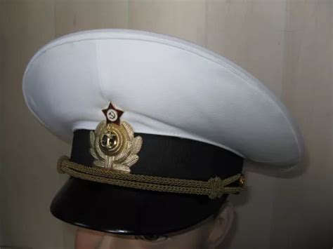 CASQUETTE OFFICIER MARINE Navale avec une cocarde Soviétique russe URSS