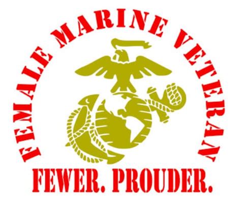 Female Marine Veteran Vinyl Decal Usmc Marine Corps Etsy