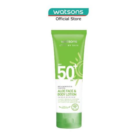 Watsons Very High Protection Sunscreen Aloe Face And Body Lotion Spf50 Pa 100ml Lazada