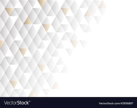 Abstract white and gold geometric background Vector Image