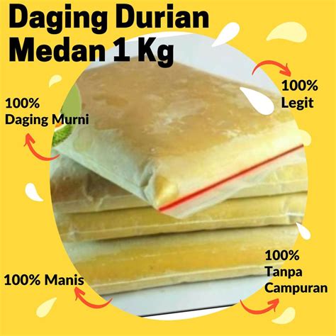 Jual Daging Durian Medan Original Kg Daging Duren Medan Daging