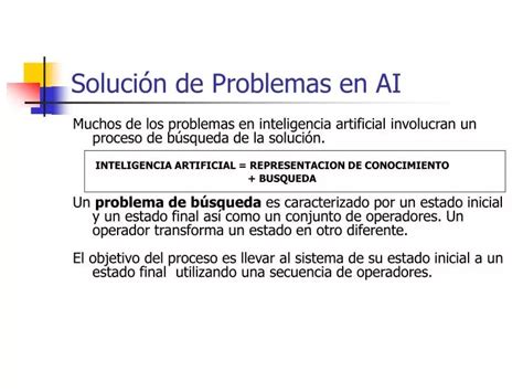 Ppt Soluci N De Problemas En Ai Powerpoint Presentation Free