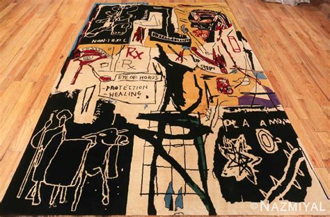 Modern Jean Michel Basquiat Inspired Artistic Rug 70888 By Nazmiyal