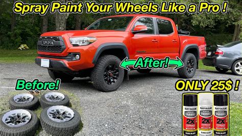 How To Spray Paint Your Wheels Complete Guide Black Out Your Tacoma