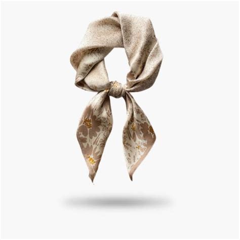 Foulard Soie Beige Agathe Miss Foulard N1 En France