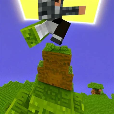 Minecraft Steve Jumping Into Lava Holding Cow Stable Diffusion Openart