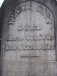 Henry Rice M Morial Find A Grave