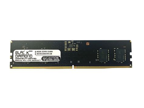 Black Diamond 8gb 1rx8 Ddr5 4800 Memory Bd8g4800mc28