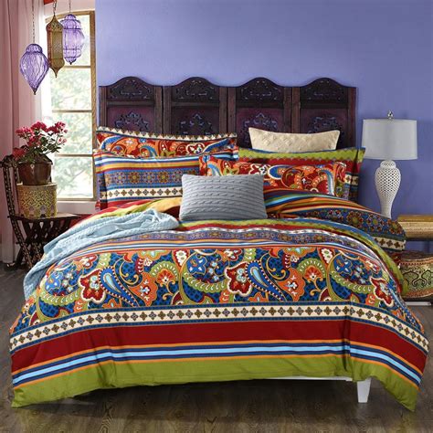 Ustide Home Textile Pcs Bohemian Exotic Boho Duvet Cover Set Bohemian