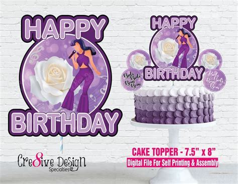 Selena Quintanilla Cake Topper Selena Quintanilla Party Supplies