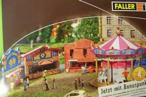 Faller N Scale Funfair Carnival With Carousel Set Model Building Kit