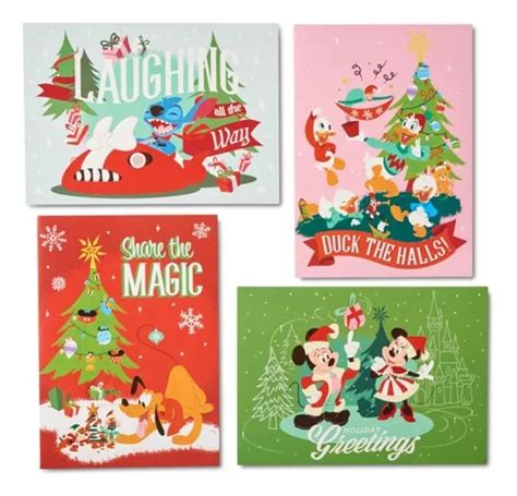 Tarjetas De Navidad Caja X Disney Mickey Minnie Stitch En Venta En