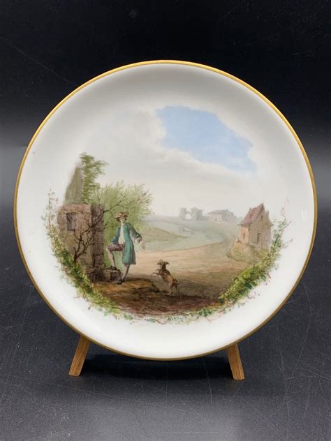 Proantic Paire Dassiettes En Porcelaine De S Vres