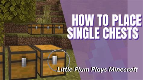 How To Place Multiple Single Chests Next To Each Other Youtube