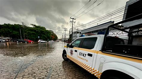 Refuerzan operativo de Tránsito en Benito Juárez ante Intensas lluvias