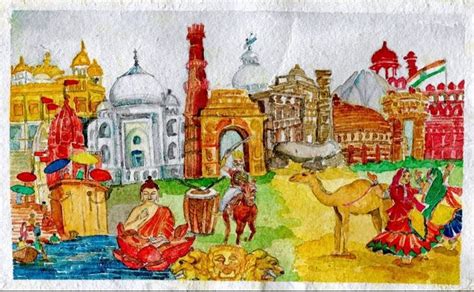 Cultural Heritage India Drawings