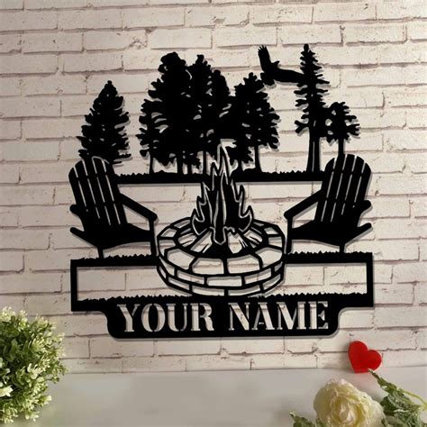 Personalized Camping Outdoor Campfire Metal Sign Custom Metal Etsy