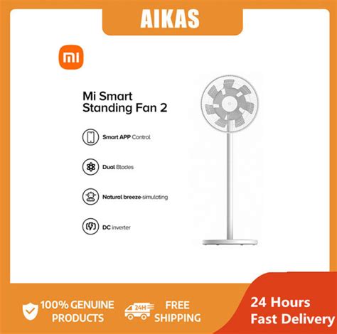 AIKAS Xiaomi Mi Smart Standing Fan 2 Dual Blades DC Inverter with Mi ...