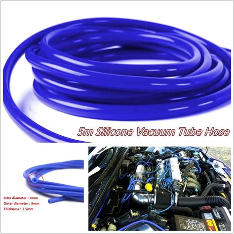 JX LCLYL 16 4ft 5M Blue Universal 4mm Car Vehicle Silicone Tubing