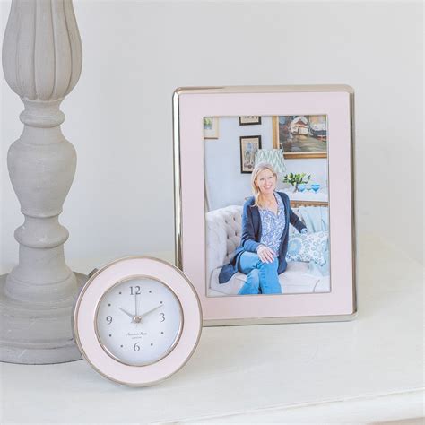 Addison Ross Pale Pink Enamel And Silver Curve Frame Maison And Tavola