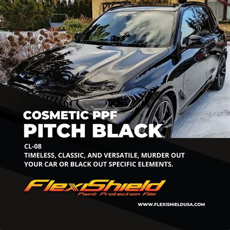 Pitch Black Flexishieldusa Paint Protection Film