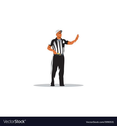 American Football Referee Sign Royalty Free Vector Image