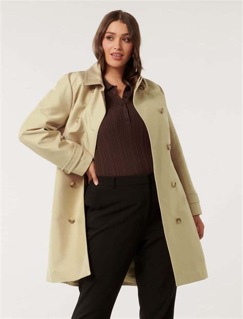 Alicia Curve Short Trench Coat In Soft Camel Size 12 To 22 Women S