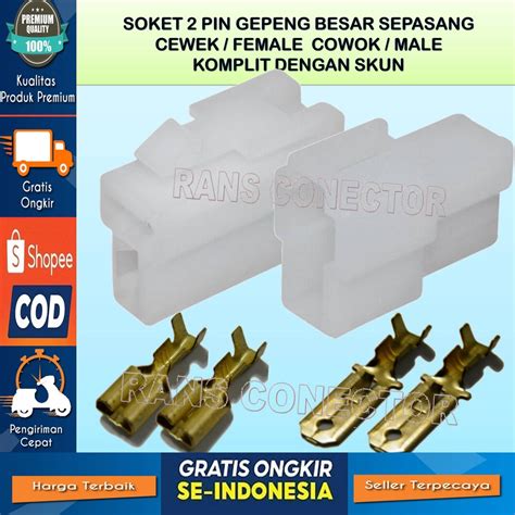 Jual Soket Socket Konektor Kabel Pin Besar Motor Mobil Male Female