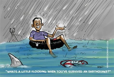 Haiti Earthquake Survivors Fear Flooding Cartoon