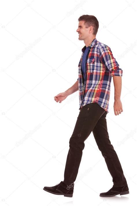 Side view of man walking ⬇ Stock Photo, Image by © feedough #13212398